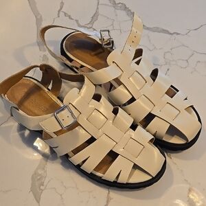 Women's Madewell Cream Fisherman Sandals